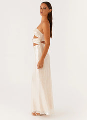 Tianna Strapless Sequin Maxi Dress - Ivory