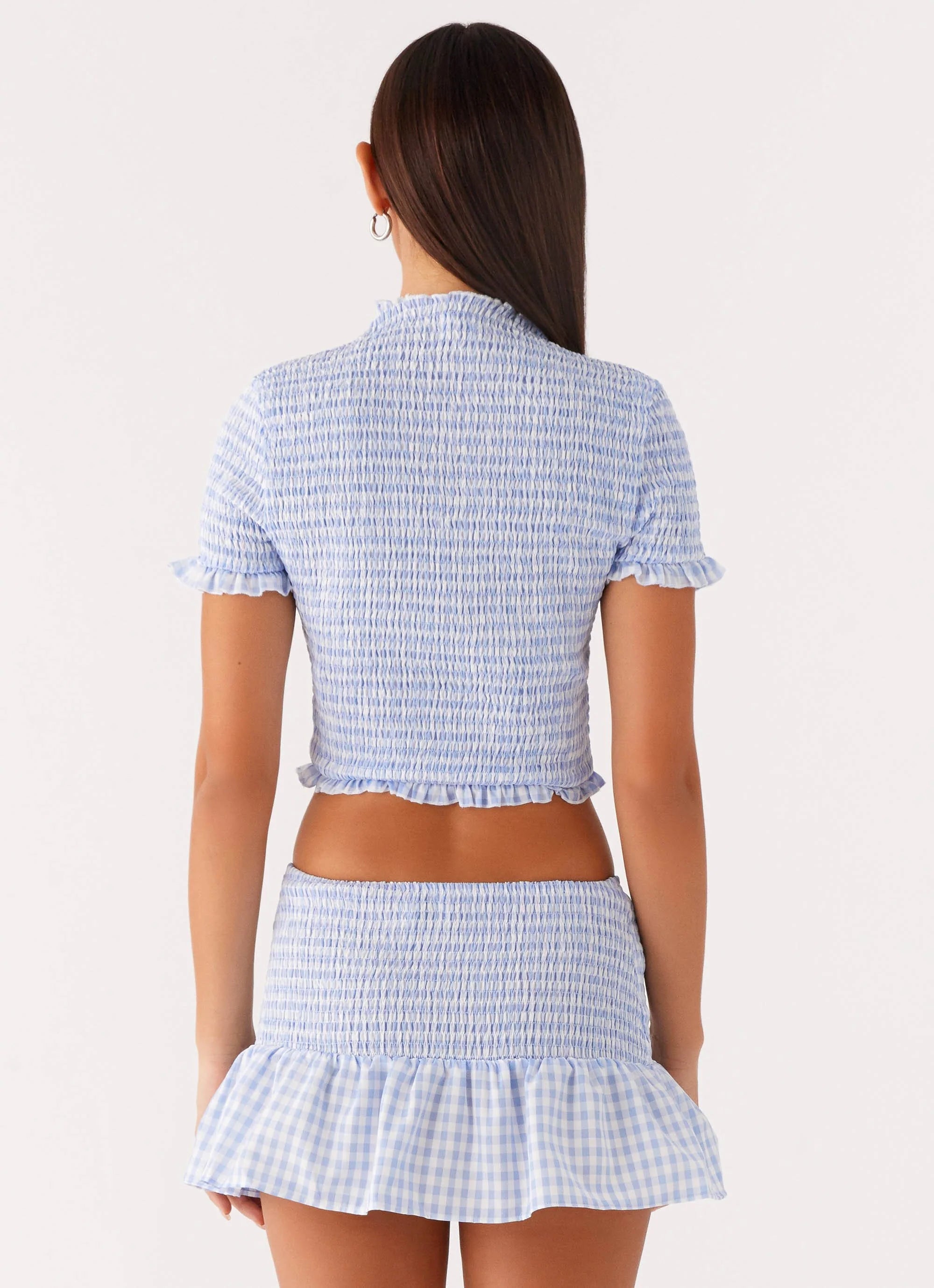 Sweetest Pie T-Shirt - Baby Blue Gingham