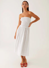 Lulie Shirres Midi Dress - Ivory