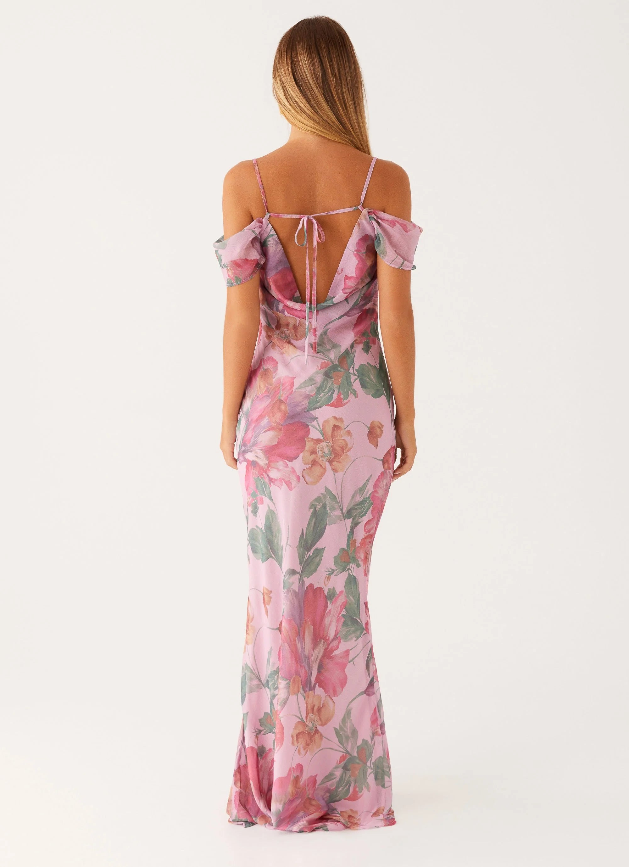 Seline Maxi Dress - Pink Floral