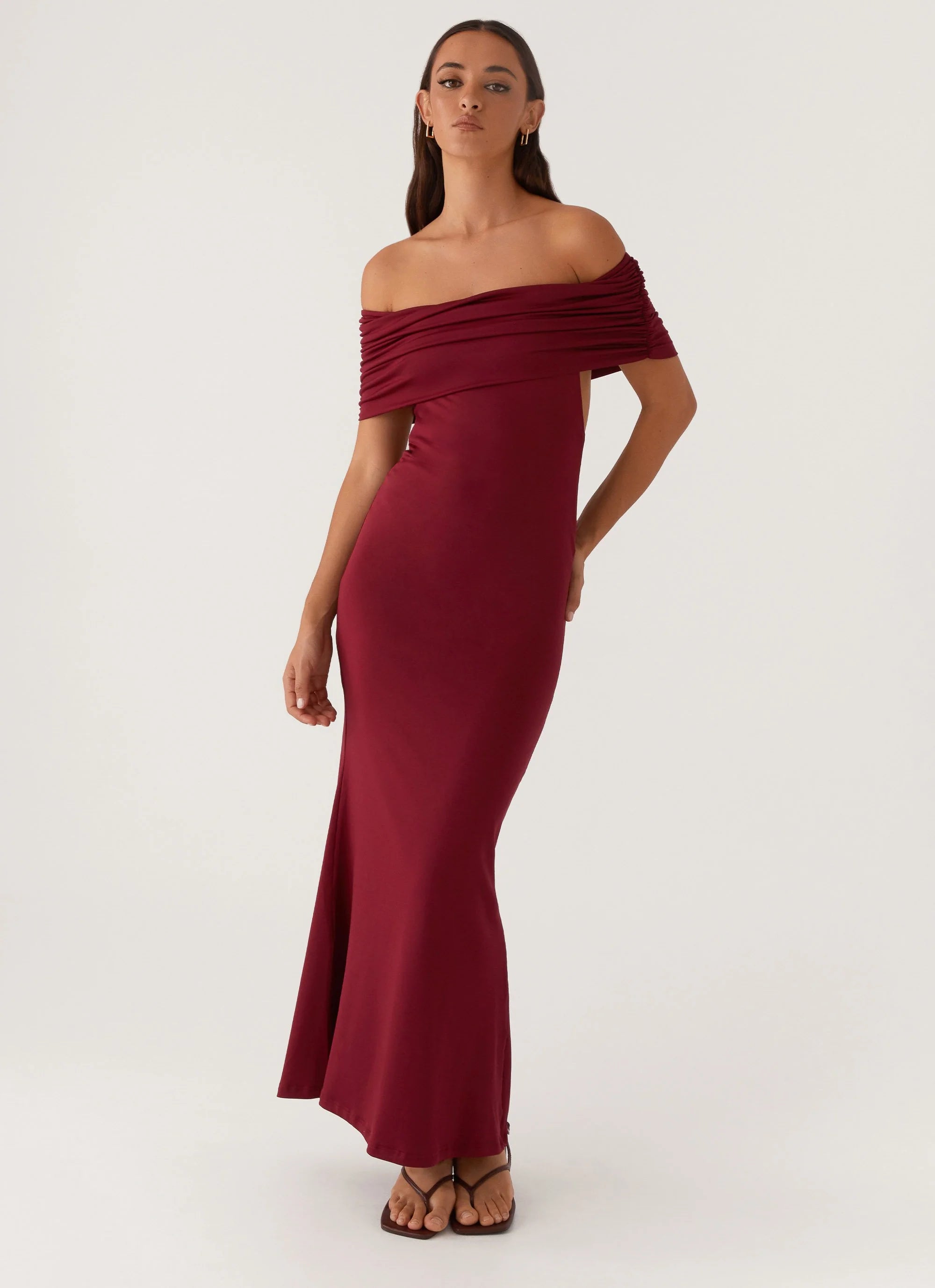 Maude Maxi Dress - Maroon