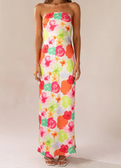 No Service Satin Maxi Dress - Blurred Blossom