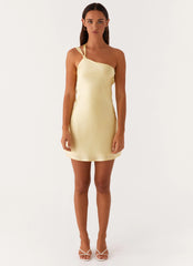 Lights Out Mini Dress - Yellow