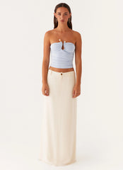 Celeste Linen Maxi Skirt - Ivory