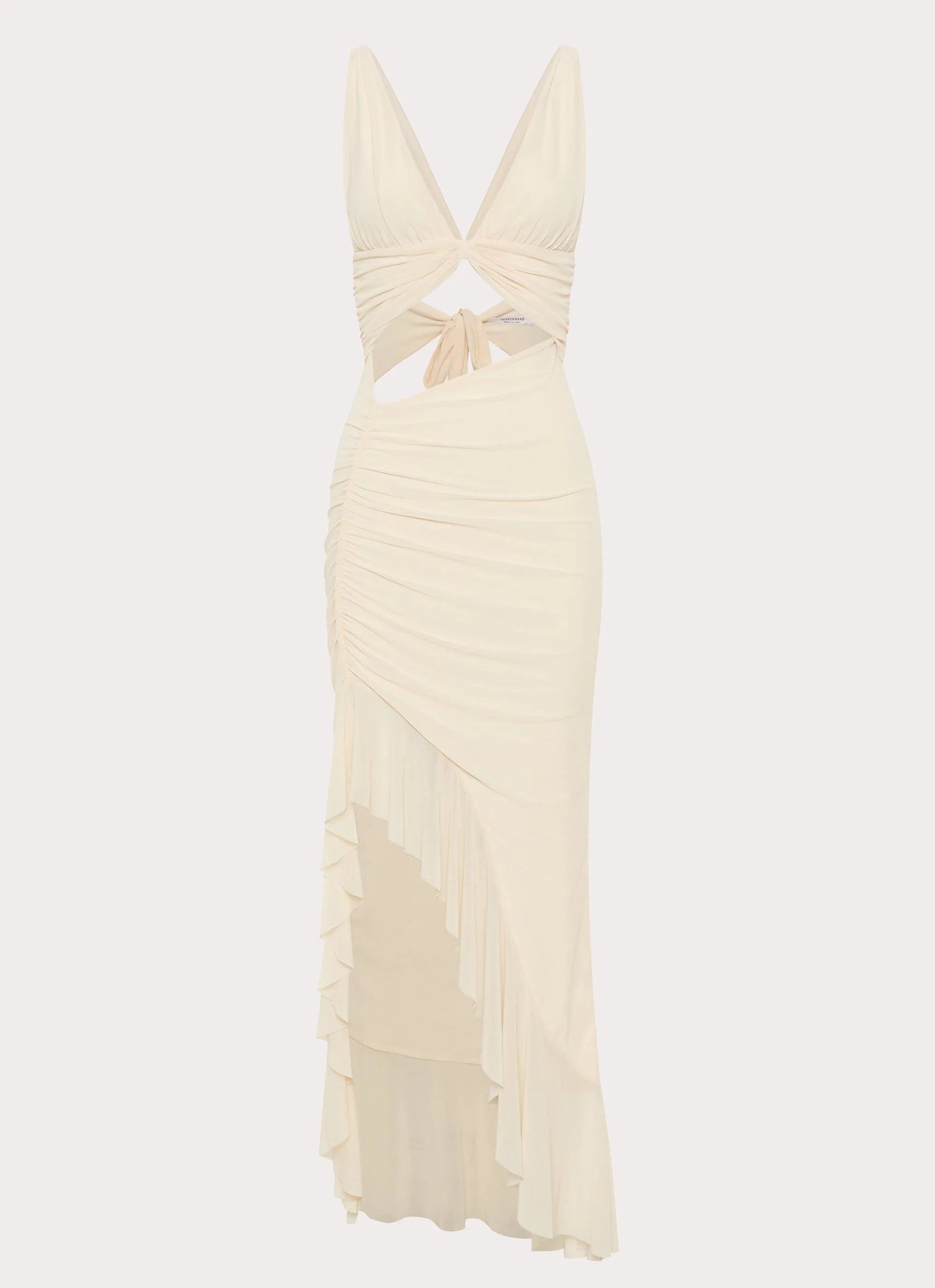 Luna Eclipse Cut Out Maxi Dress - Lemon