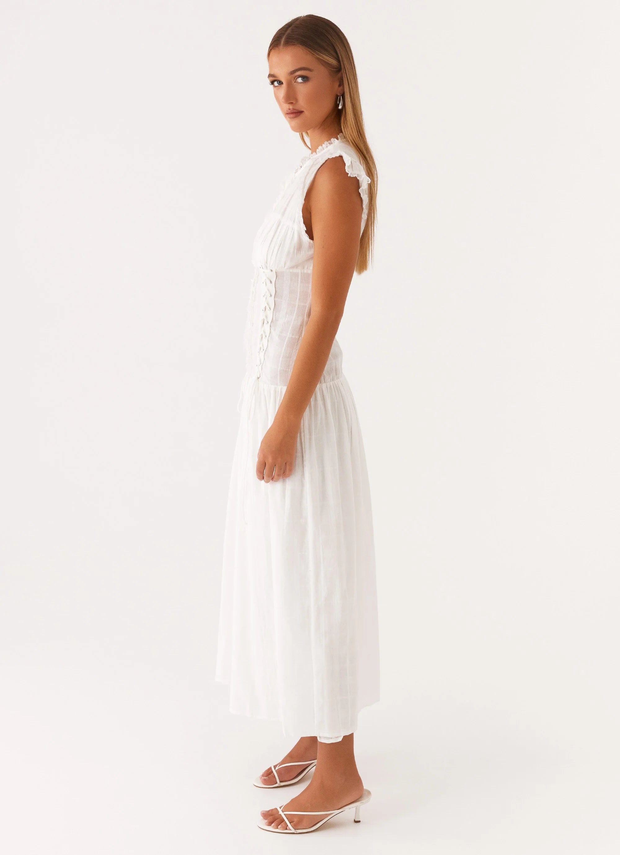 Genevieve Midi Dress - White