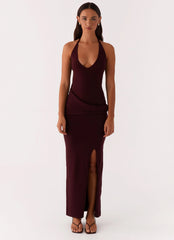 Lucky You Knit Maxi Dress - Mulberry