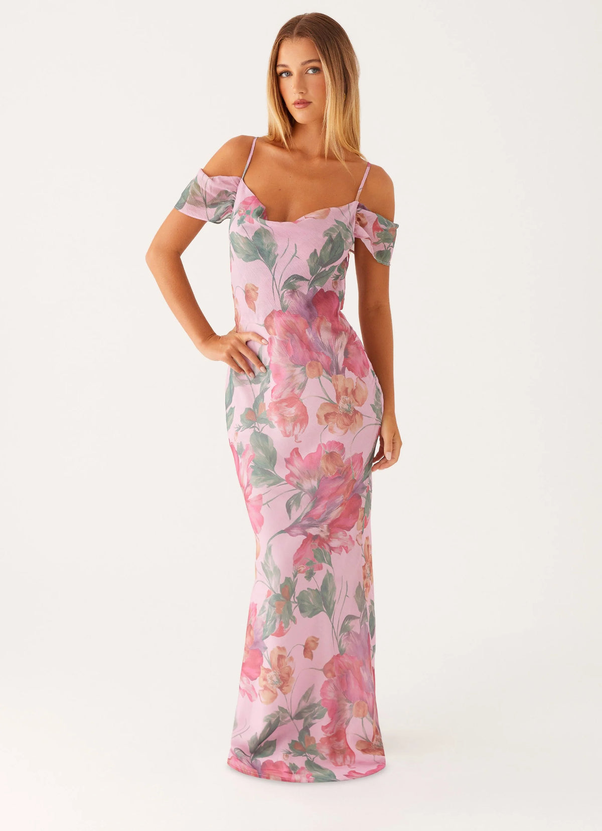 Seline Maxi Dress - Pink Floral