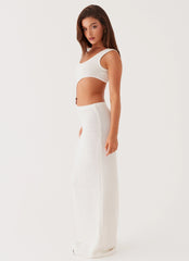 Sundown Beaded Maxi Dress - White