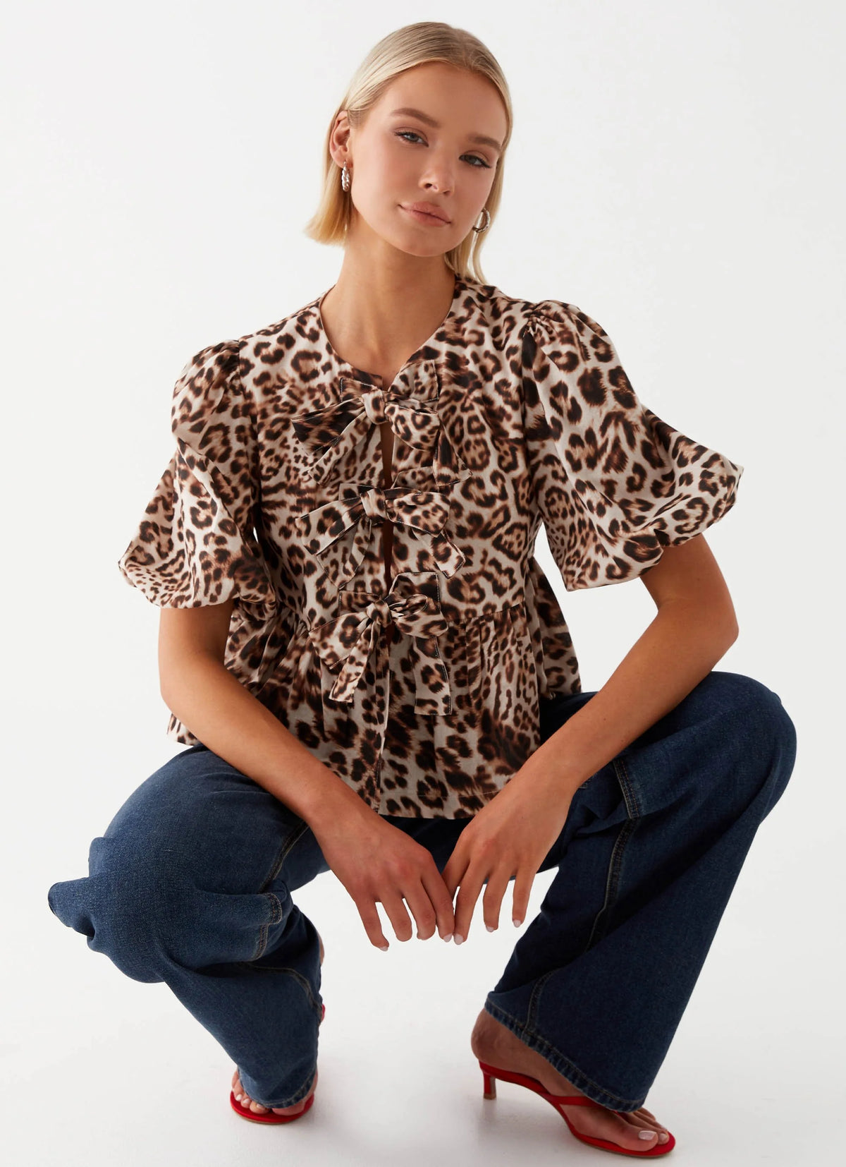 Western Wind Tie Top - Leopard