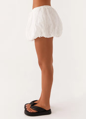 Heaven Sent Bubble Mini Skirt - White