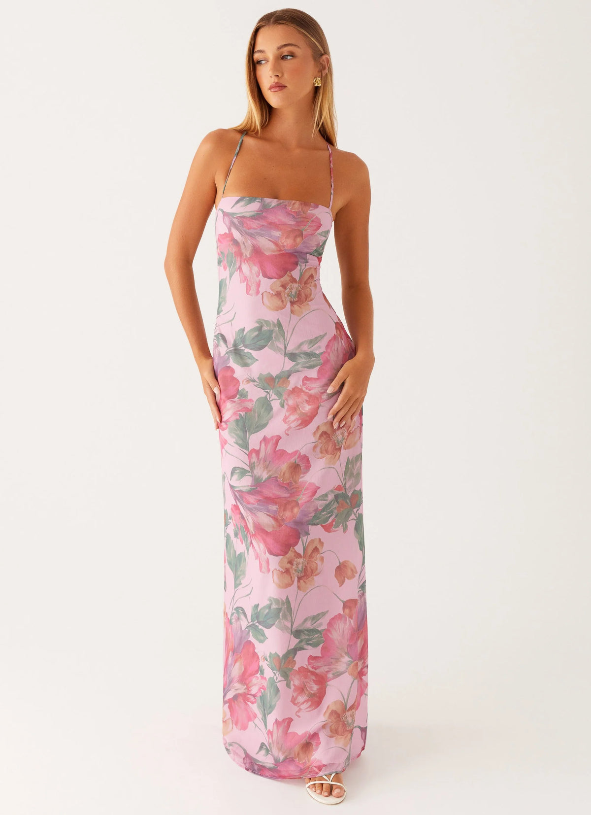 Peggy Maxi Dress - Pink Floral