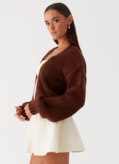 Jasleen Knit Cardigan - Brown