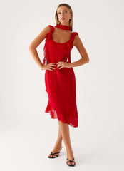 Fariday Midi Dress - Red