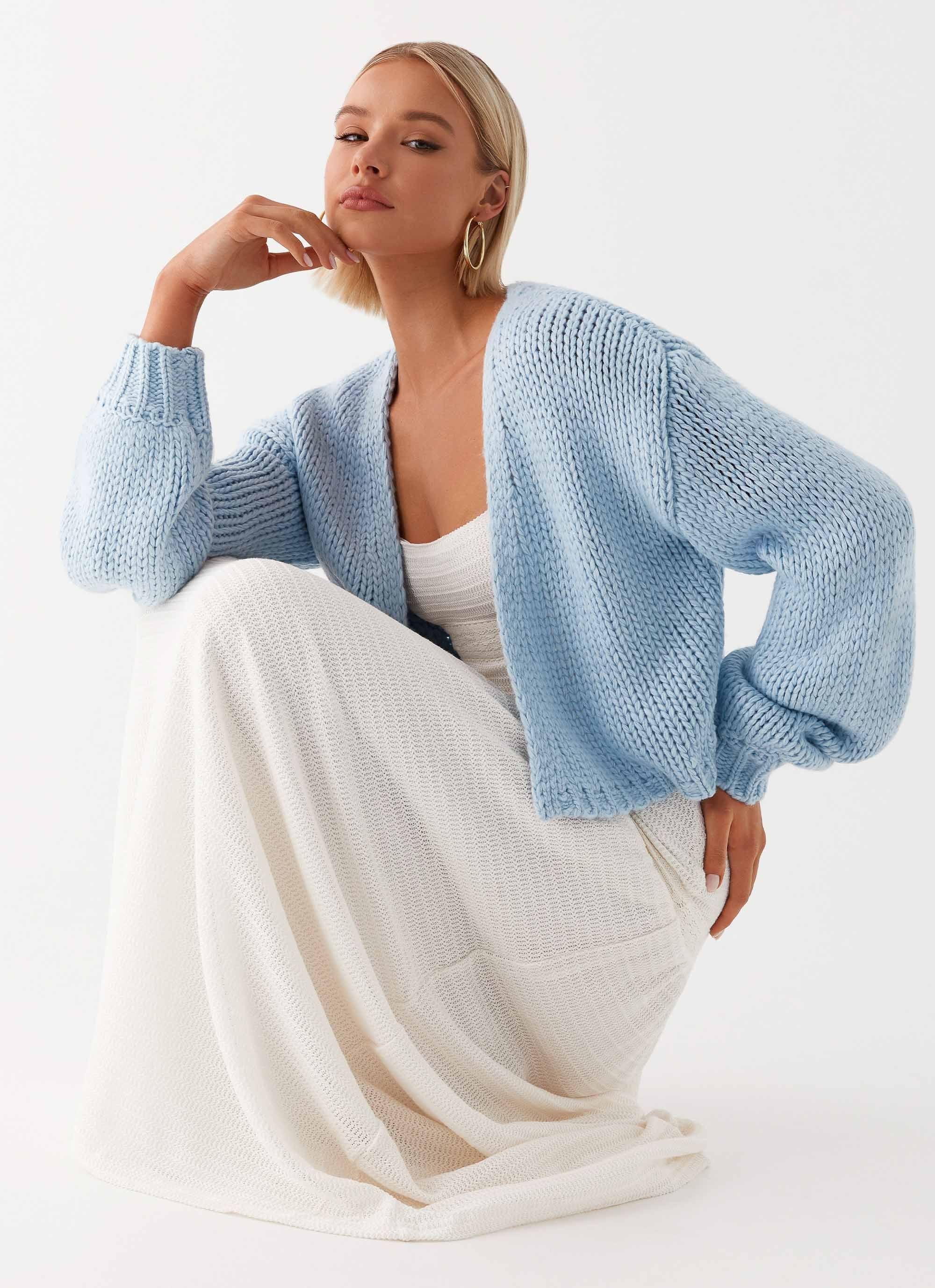 Jasleen Knit Cardigan - Blue