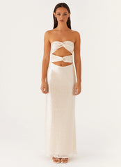 Tianna Strapless Sequin Maxi Dress - Ivory