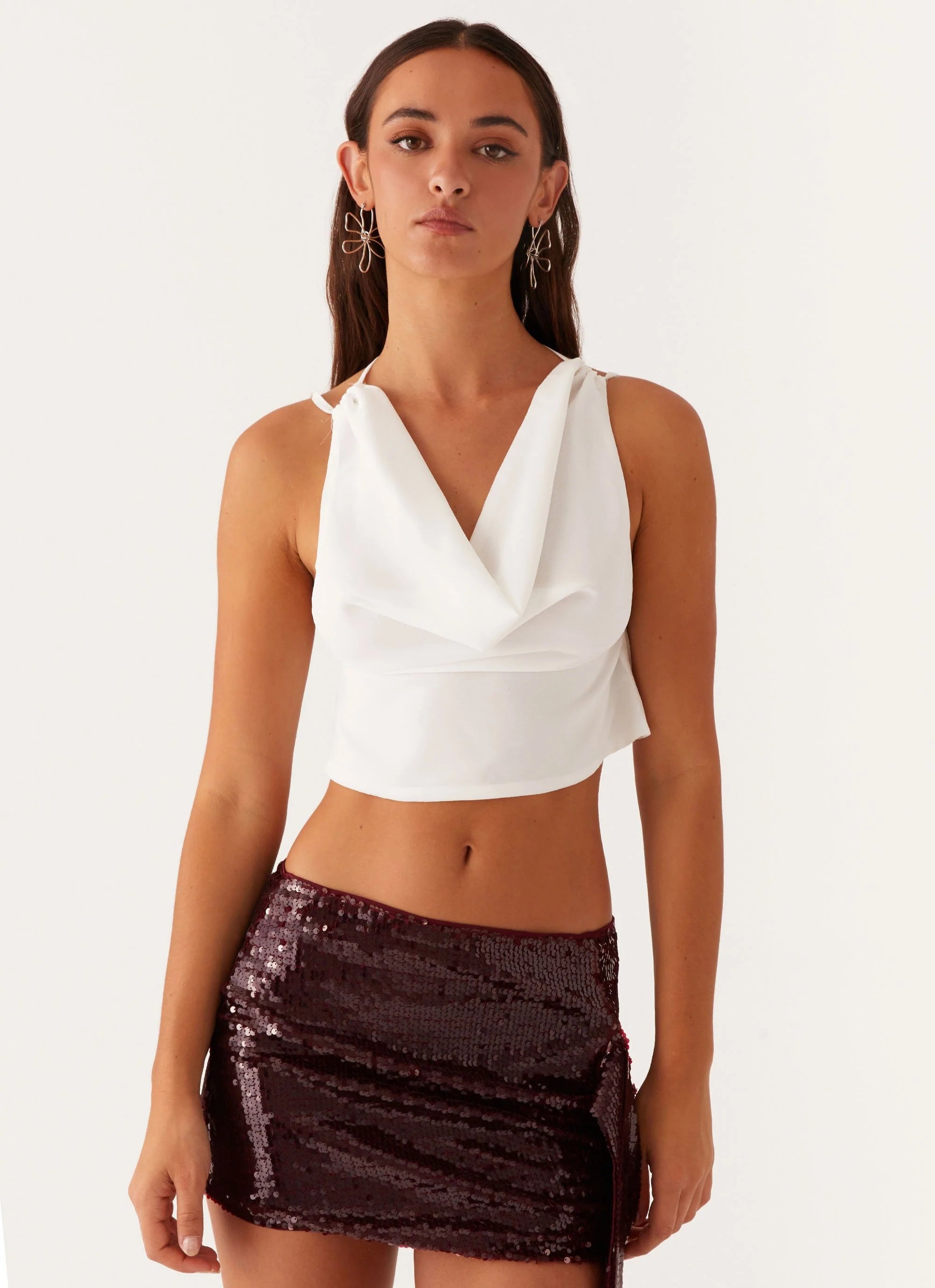 Suki Halter Top - White