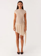 Gemma Cap Sleeve Top - Ivory