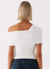 Gabbie Off Shoulder Top - White