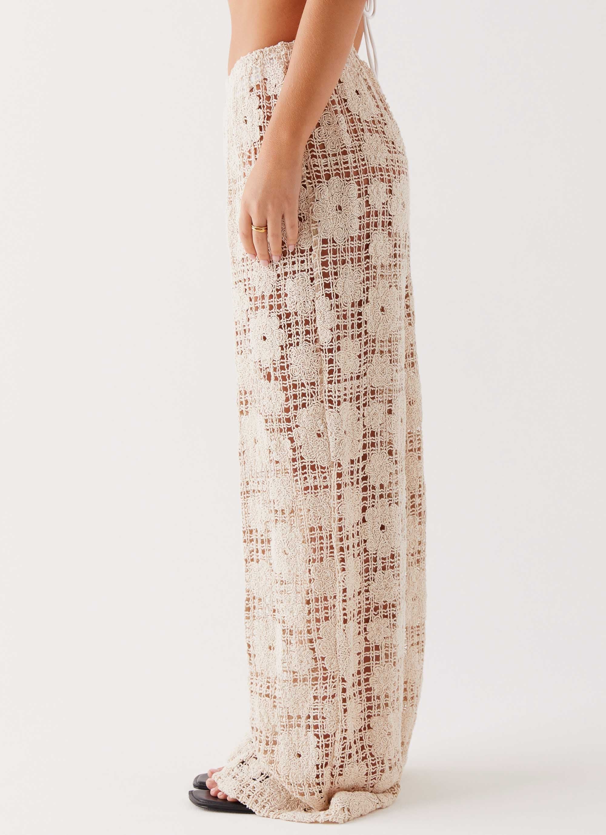 Shell Beach Crochet Pants - Ivory