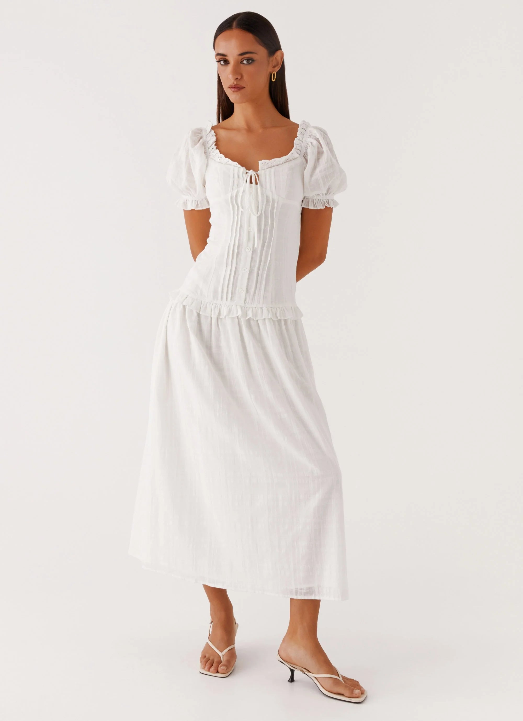 Hundred Percent Midi Dress - White