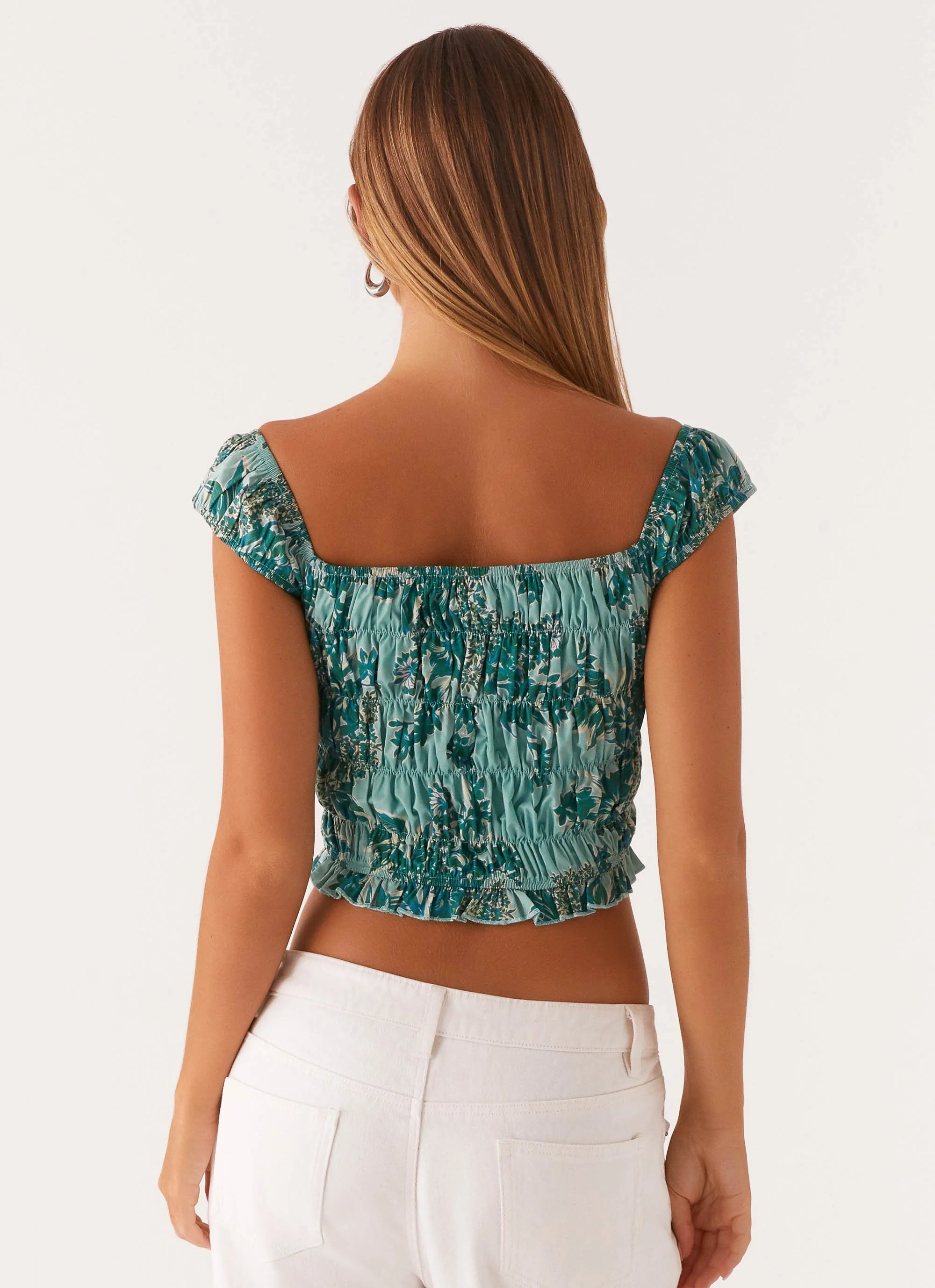 Rumors Off Shoulder Top - Cloud Nine Floral