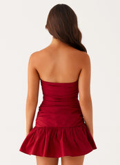 Carmel Mini Dress - Merlot