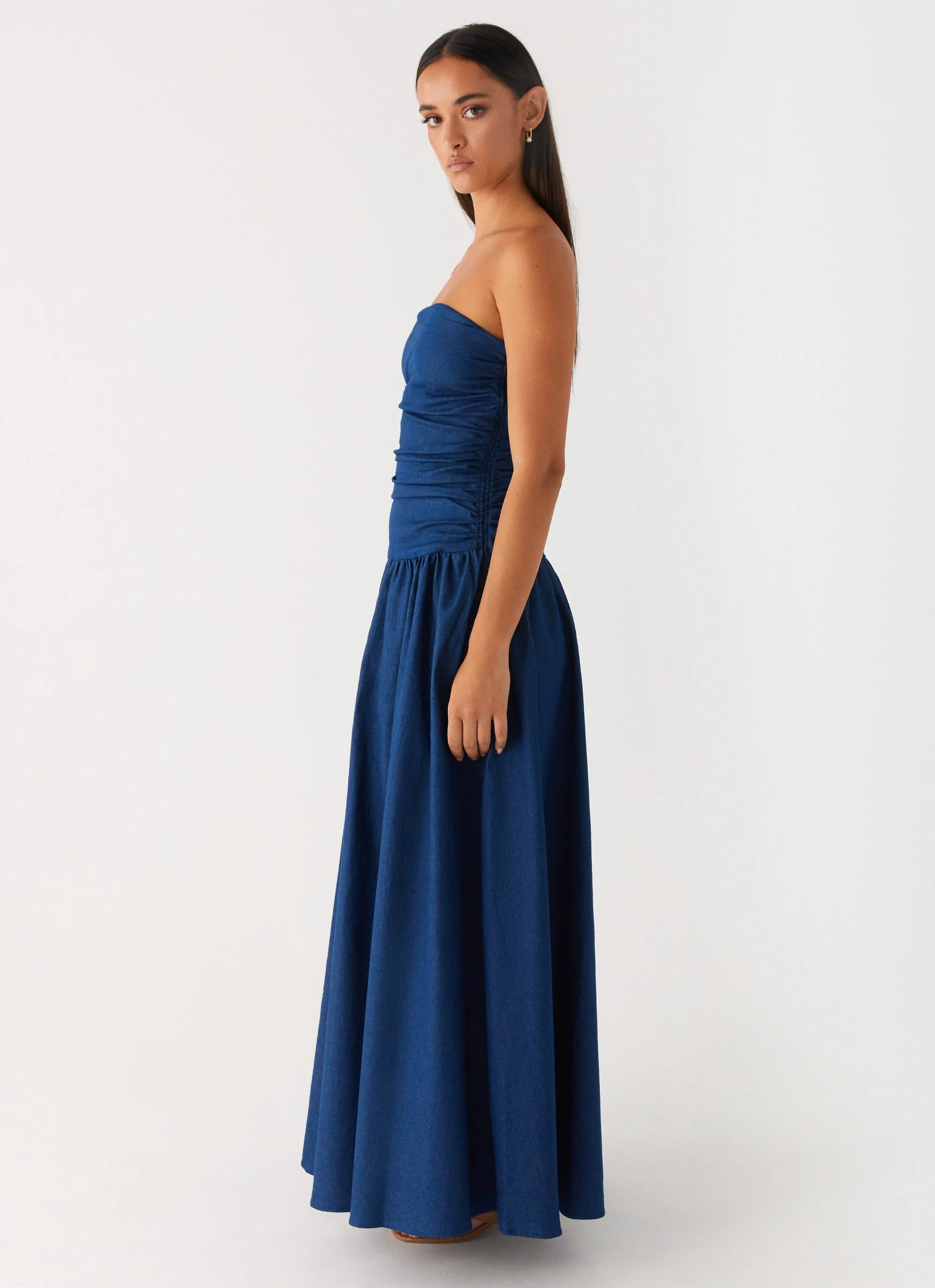 Carmel Denim Maxi Dress - Indigo