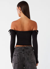 Micah Long Sleeve Top - Black