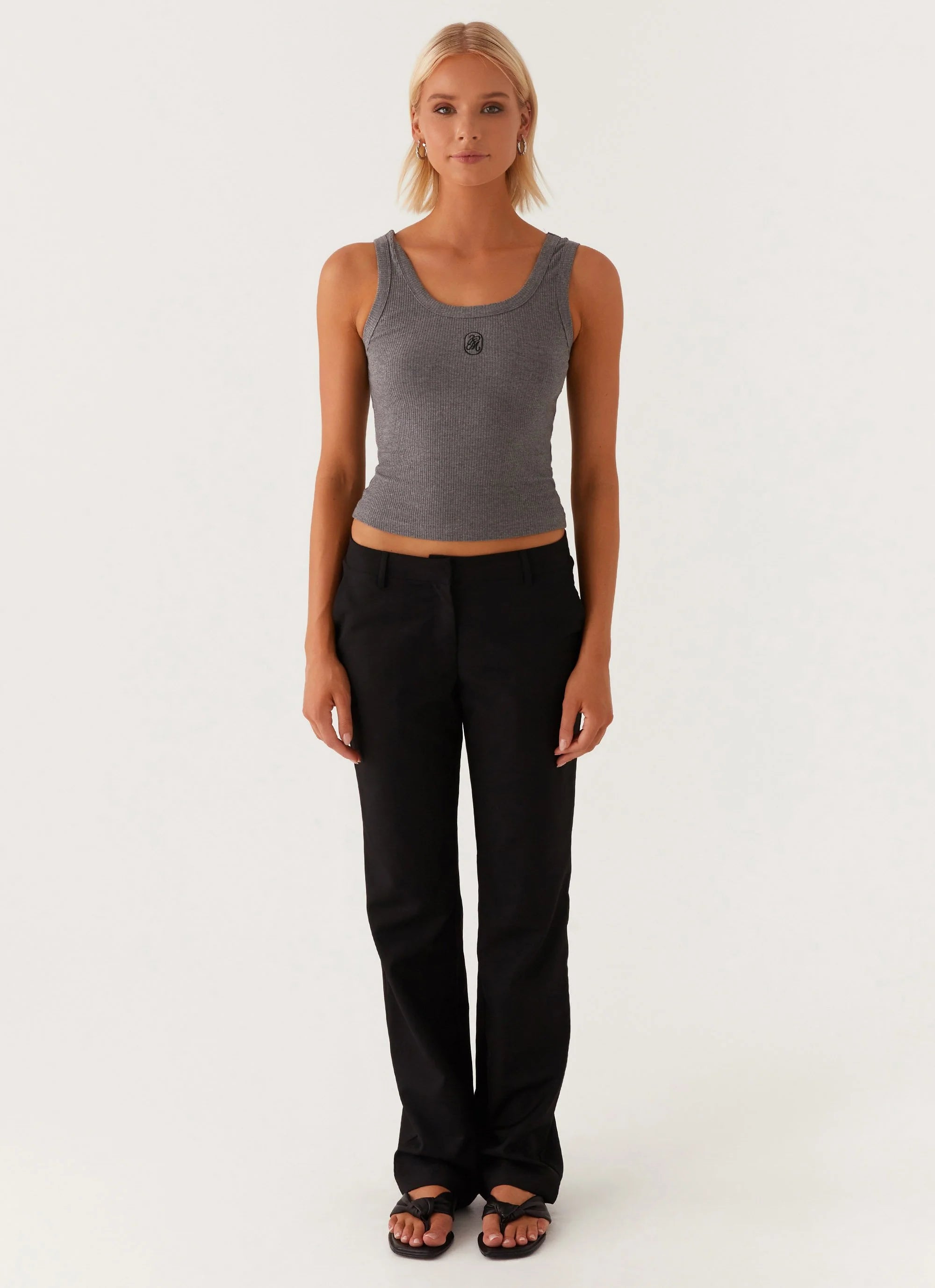 Signature Tank Top - Dark Grey Marle