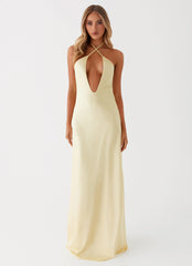 Noir Symphony Maxi Dress - Yellow