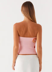 Fall For You Strapless Top - Pink