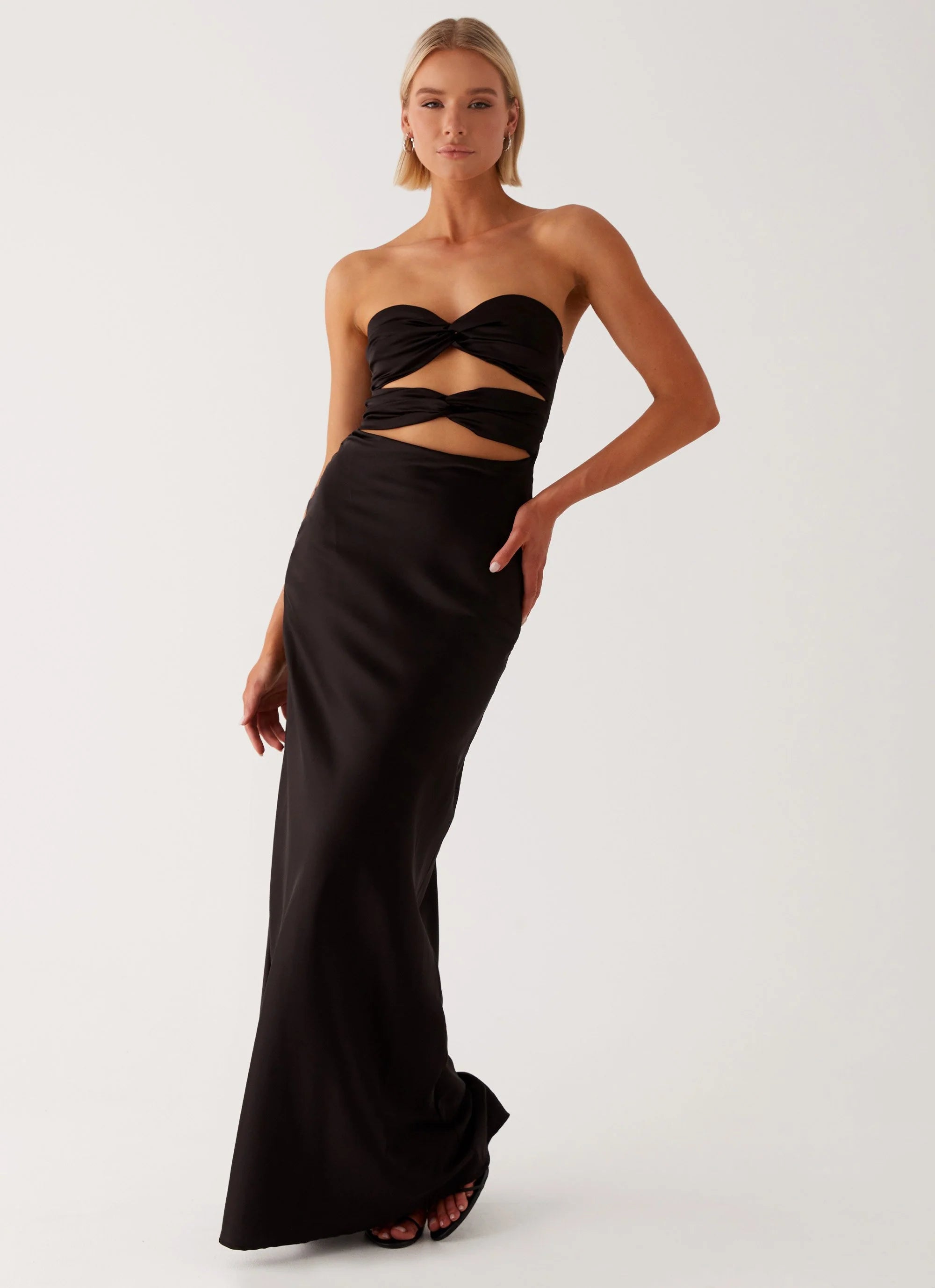 Tianna Strapless Maxi Dress - Black