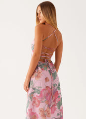 Peggy Maxi Dress - Pink Floral