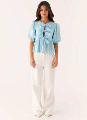 Western Wind Tie Top - Blue