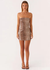 Another Lifetime Sequin Mini Dress - Leopard Sequin