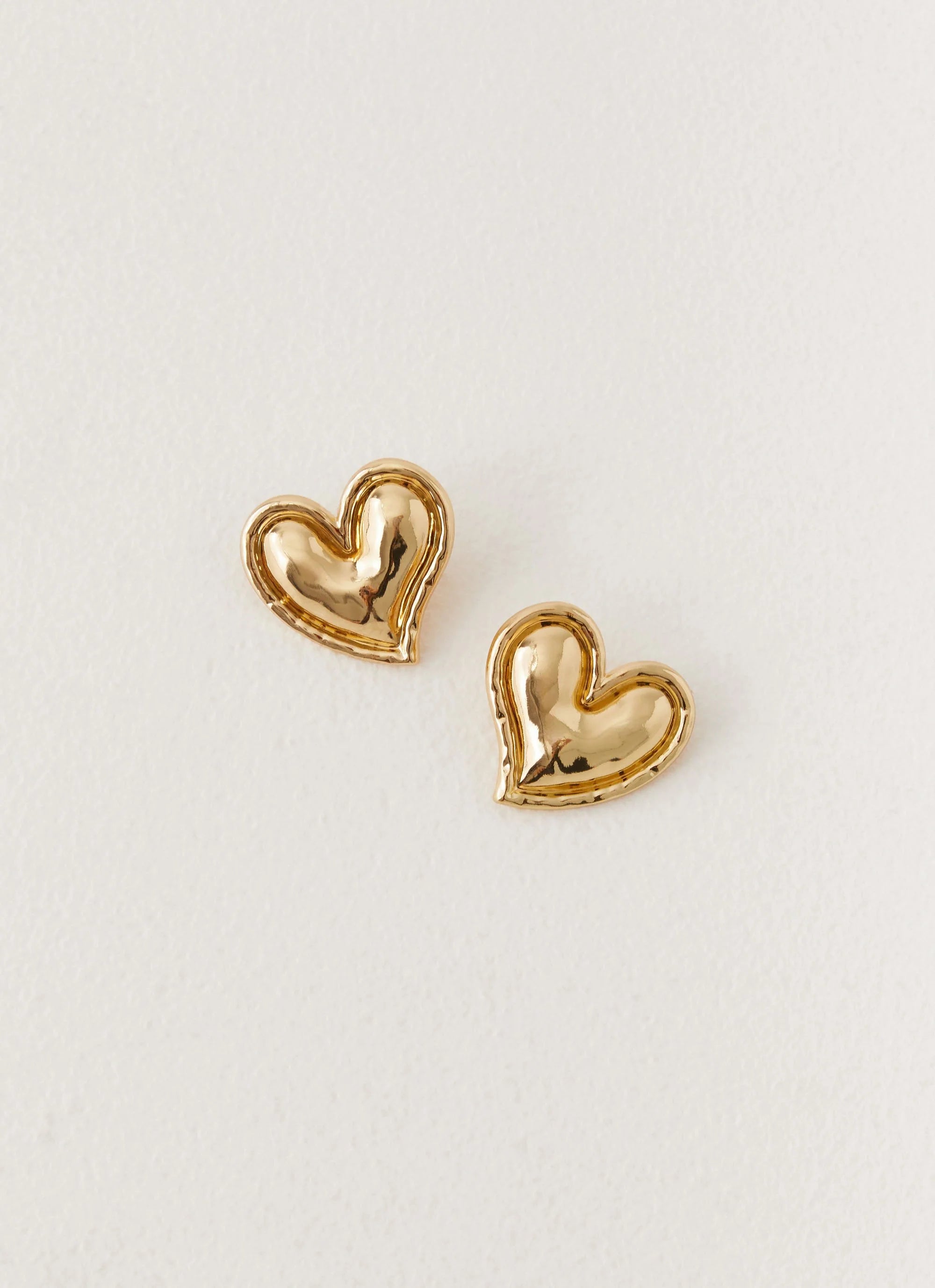 Fliss Heart Earrings - Gold