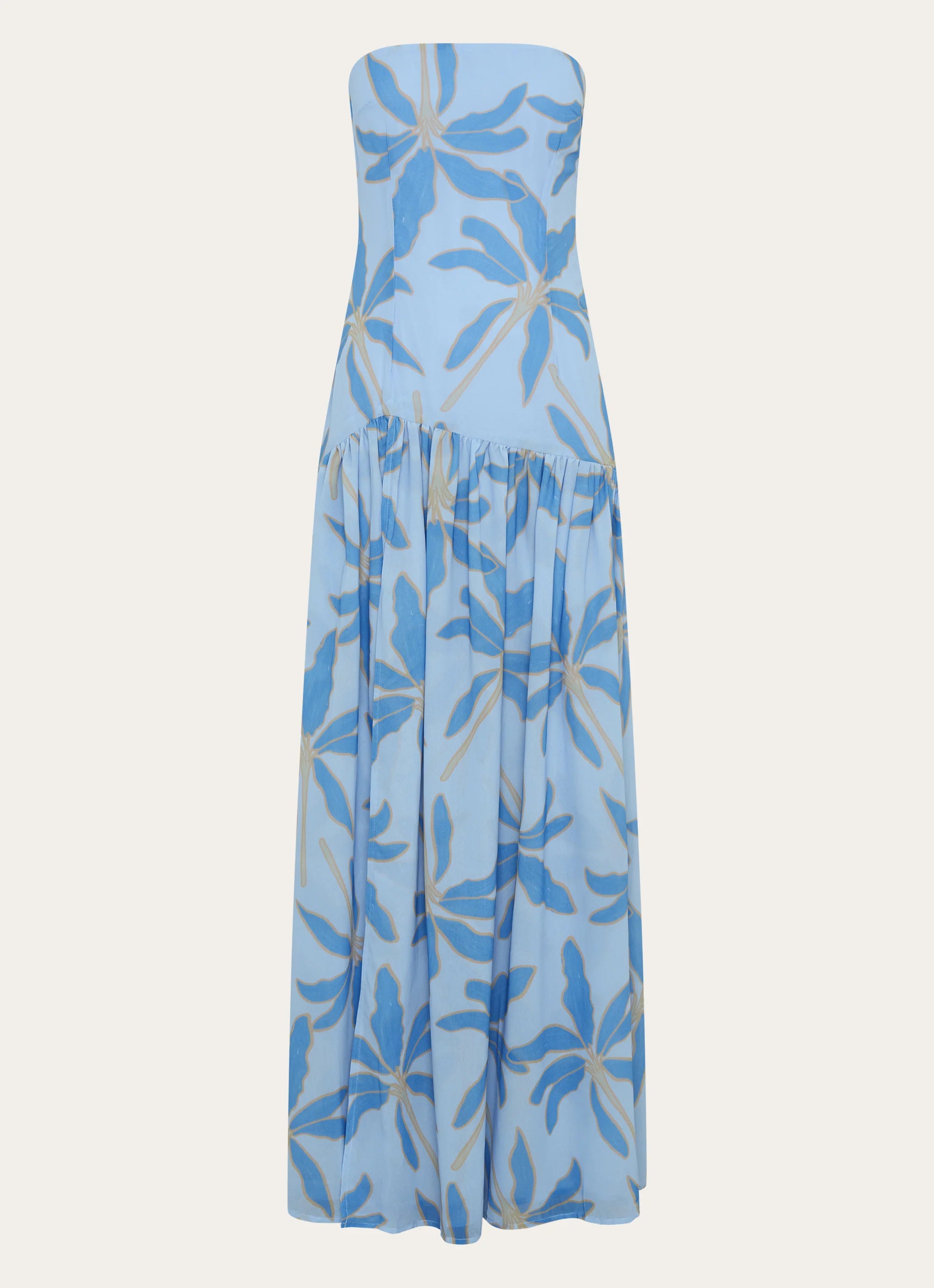 Eden Strapless Maxi Dress - Opulent Blue