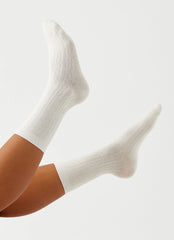 Marnie Socks - Ivory Cable Knit