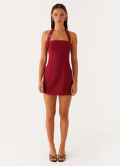 Bianca Halter Dress - Red