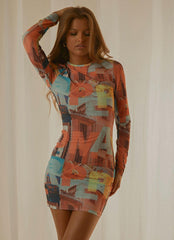 Sidewalk Style Mini Dress - PM Graphic Print