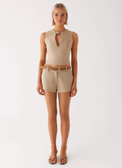 Bonny Mini Shorts - Brown