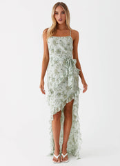 Sweet Serenity Maxi Dress - Sage Floral