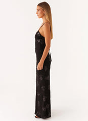 Need You Sequin Maxi Dress - Black