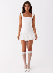 Monroe Satin Mini Dress - White