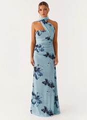 Songbird Maxi Dress - Blue Black Floral