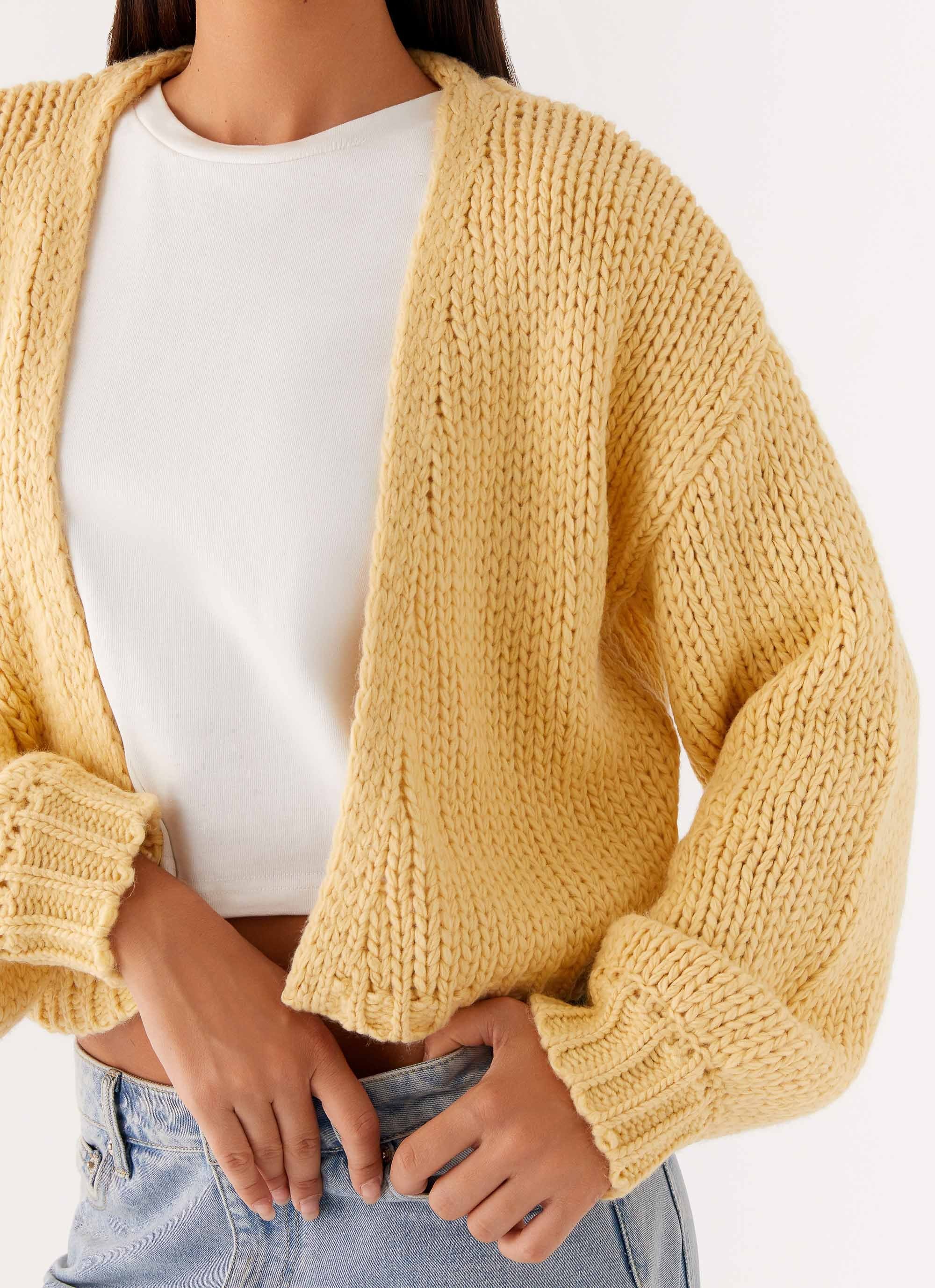 Jasleen Knit Cardigan - Yellow