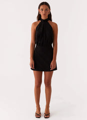 Camera Shy Mini Dress - Black