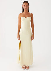 Miss Bloom Maxi Dress - Lemon