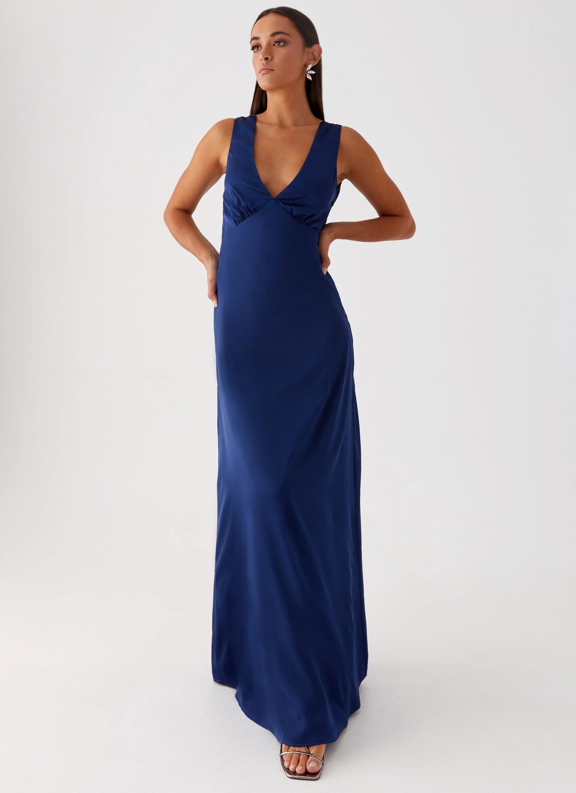 Winnie Cowl Back Maxi Dress - Navy